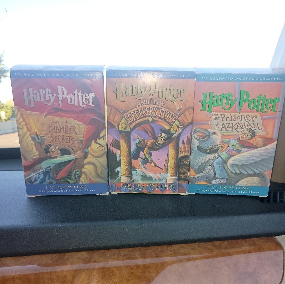 Harry Potter Audiobook Cassette Set of 3 In The Original Boxes. See Description